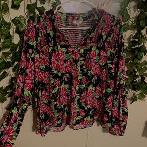 Crown & Ivy XL floral blouse